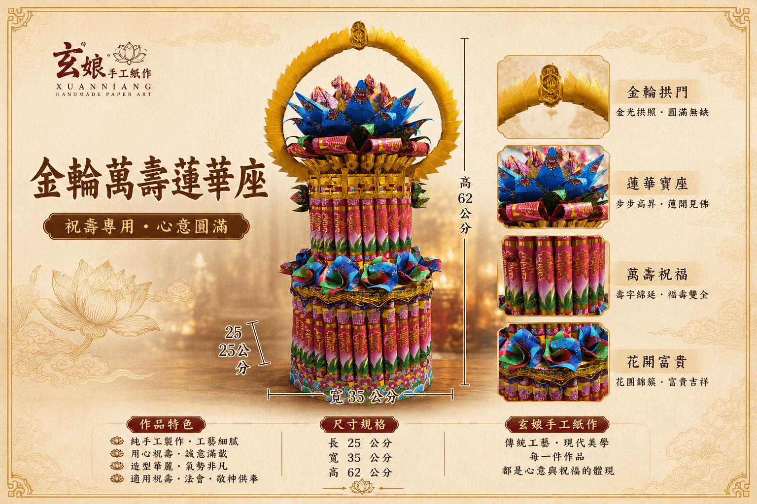 金輪萬壽蓮華座 圖片 1
